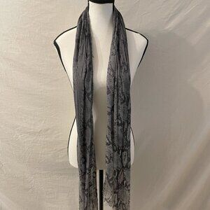 Gray Snake Print Scarf